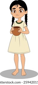 A cartoon girl character design