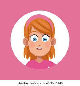 cartoon girl child avatar