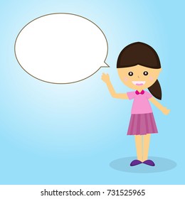 Cartoon Girl Comment Boxvector Stock Vector (Royalty Free) 731525965 ...