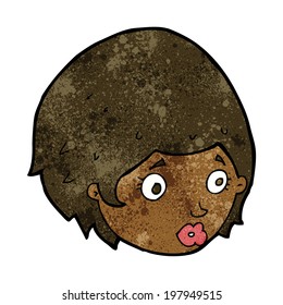 cartoon girl with concerned expression