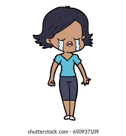 Cartoon-Mädchen weinen