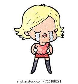 cartoon girl crying