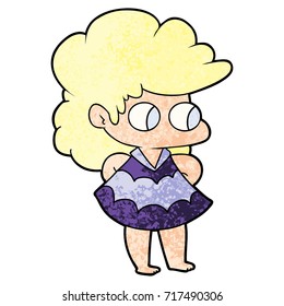 cartoon girl in dress