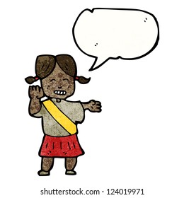 guía de niñas de dibujos animados