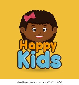 cartoon girl happy kids smile