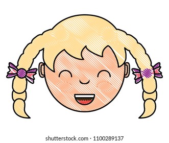 Cartoon girl icon