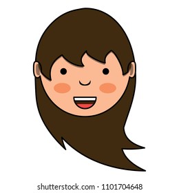 Cartoon girl icon