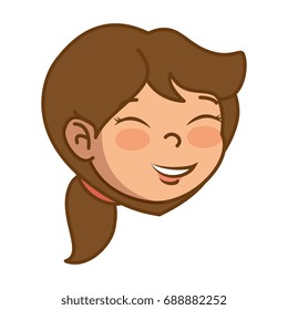cartoon girl icon