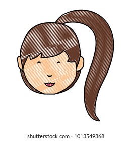 cartoon girl icon image