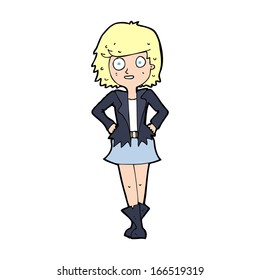 cartoon girl in jacket