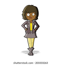 Cartoon-Mädchen auf Jacke
