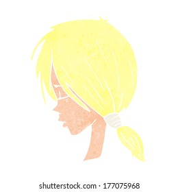 cartoon girl looking thoughtful