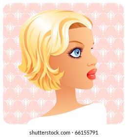 Cartoon Girl Portrait