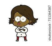 cartoon girl pouting