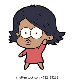 pulimento de una niña de dibujos animados