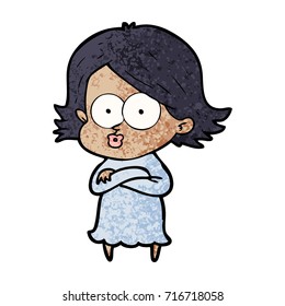 pulimento de una niña de dibujos animados