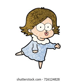 cartoon girl pouting