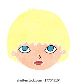 cartoon girl staring