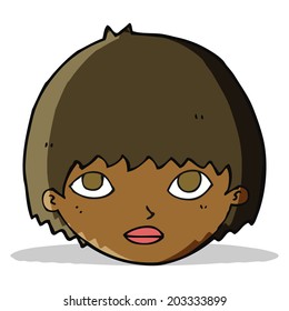 cartoon girl staring