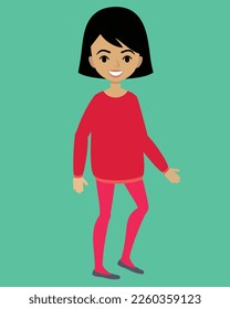 cartoon girl vector pro illustration