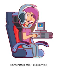 cartoon girl and videogame design