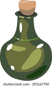 cartoon glass bottle