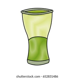 cartoon glass cup beverage alcohol icon