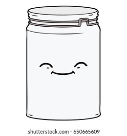 tarro de vidrio de dibujos animados