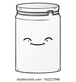 cartoon glass jar