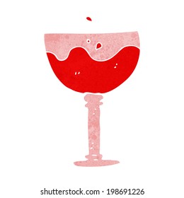 cartoon glass of wine