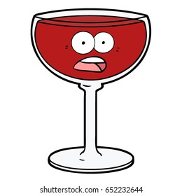 cartoon glass of wine