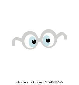 Cartoon glasses fun vector illustration