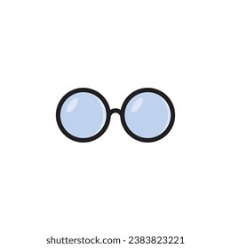 cartoon glasses icon with white background