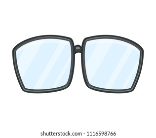 cartoon glasses vector design isolated on white