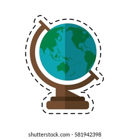 cartoon globe map school design