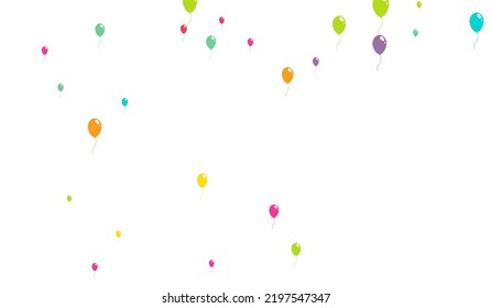 Cartoon Glossy Balloon Vector  White Background. Round Baloon Cover. Color Anniversary Texture. Bright Holiday Inflatable Ball Wallpaper.