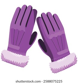 Cartoon Glove Icon Vector Illustration on White Background