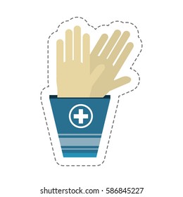 cartoon gloves sterile surgery vector illustration eps 10