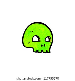 cartoon glowing skull