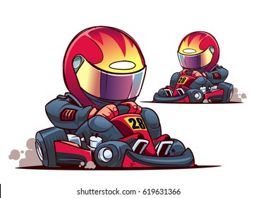 Cartoon Go Kart Racer