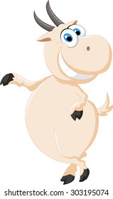 Cartoon goat presenting 
