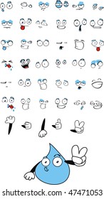 cartoon goat set in vector format