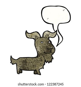 cartoon goat with speech bubble
