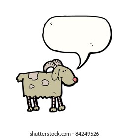 cartoon goat with speech bubble
