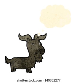 cartoon goat with thought bubble