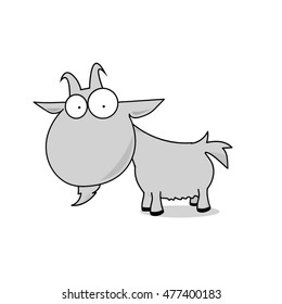 Cartoon Goat Vector Illustration