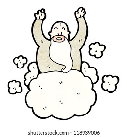 dios de la caricatura en la nube