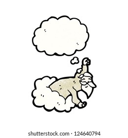 dios de la caricatura en la nube