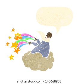 cartoon god on cloud