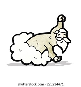 dios de la caricatura en la nube